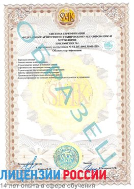 Образец сертификата соответствия (приложение) Гусь Хрустальный Сертификат ISO 14001